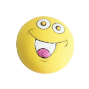 Pet Dog Natural Latex Squeaky Toy Puppy Play Squeaky Ball With Face Fetch Toy Bright Chew Toys