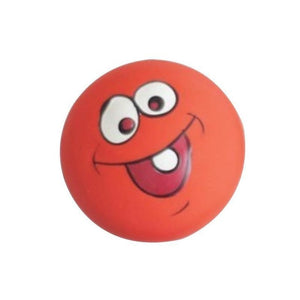 Pet Dog Natural Latex Squeaky Toy Puppy Play Squeaky Ball With Face Fetch Toy Bright Chew Toys