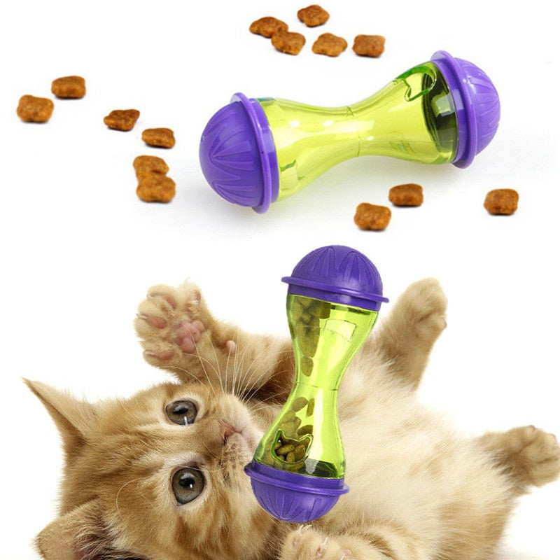 Tumbler Pet Feeding Pet Feed Trough Durable Bone Random Automatic Feeding Hunting Instinct Cat Food Pet Health jouet chien