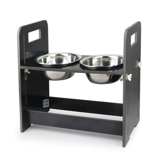 Adjustable Double Dog Bowls for Pet Stainless Steel Food Water Bowl Pet Cats Feeding Dishes Dogs Drink Bowl Height Adjustable