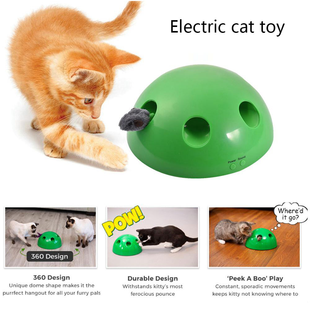 Electric Pet Cat Traning Toy Funny Game Peek A Boo Play Stimulate Cat Pet Mentally Physically Cat Scratching Device Cat Toy NEW