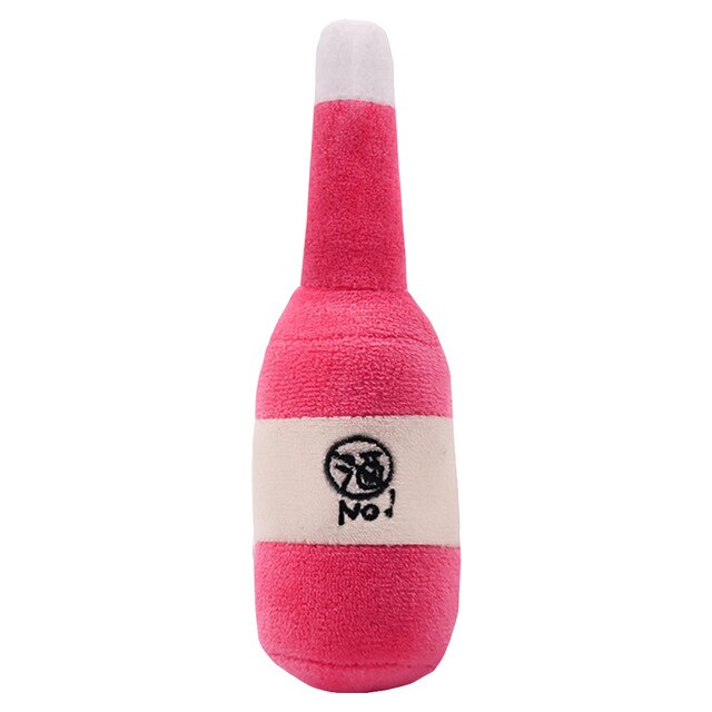 1pc Plush Squeaky Bone Dog Toys Bite-Resistant Clean Dog Chew Puppy Training Toy Soft Banana Carrot And Vegetable Pet Supplies