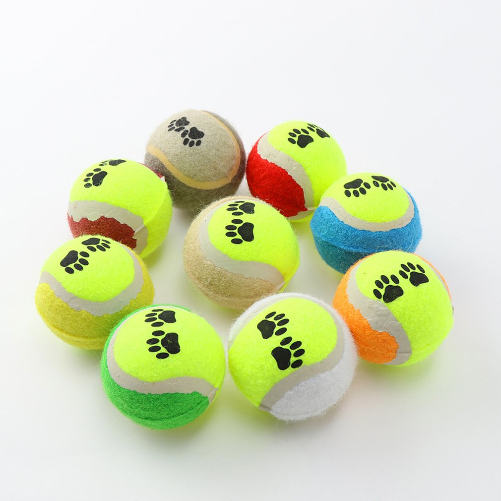 Small Size 65MM Pet Dog Cat Toy Vogue Tennis Balls Run Catch Throw Play Funny Chew Pets Toys Pet Supplies