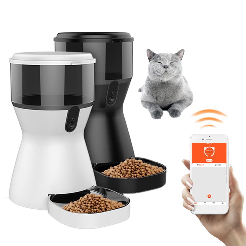 AUGKUN WiFi Automatic Pet Feeder Food Dispenser Recorder Programmable Timer Remote Control Feeding For Cat Dog In Stock