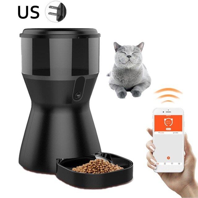 AUGKUN WiFi Automatic Pet Feeder Food Dispenser Recorder Programmable Timer Remote Control Feeding For Cat Dog In Stock